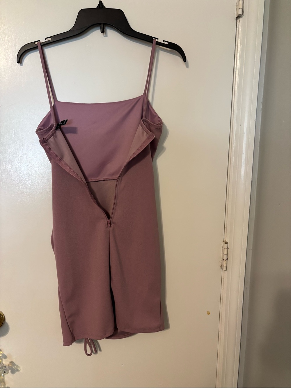 Homecoming Dress.Windsor Mauve Ruched Spaghetti-Strap Mini Dress - Picture 8 of 9